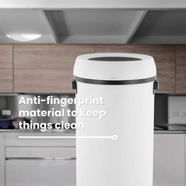 happimess Chuck Kitchen/Office 17.2 Gal. White Open-Top Trash Can