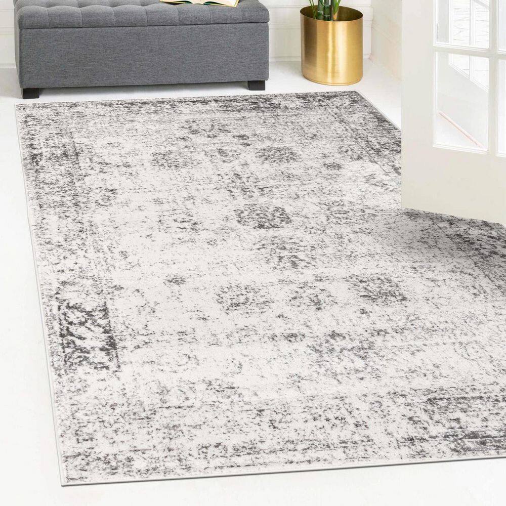 Casino Sofia Chic Gray Rectangular Indoor Rug - 8' x 10'