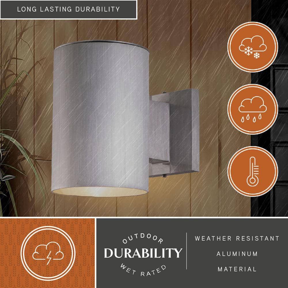 Chiasso Satin Aluminum Outdoor Wall Sconce Light