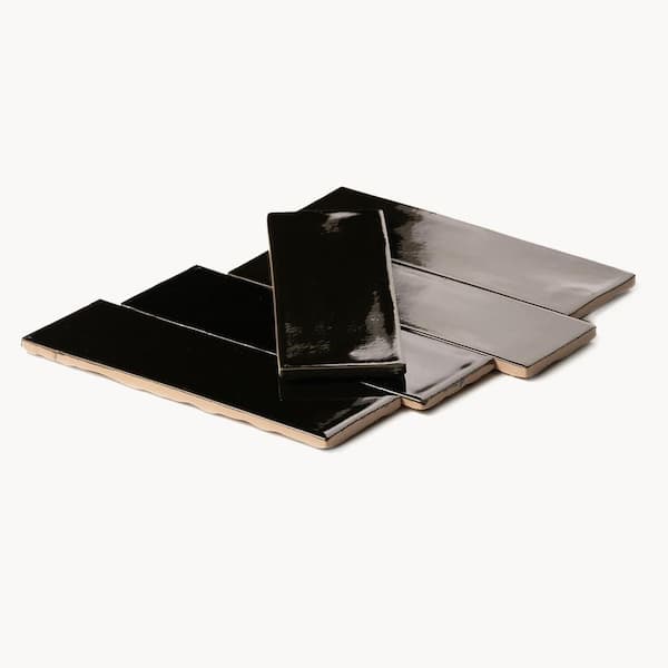 Radiance Gotham Nights Sample Glossy Glazed Ceramic Wall Tile, 2.5 in. x 8 in.