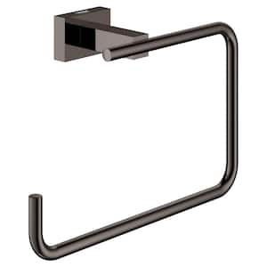Essentials Cube Wall Mounted Towel Ring in Hard Graphite