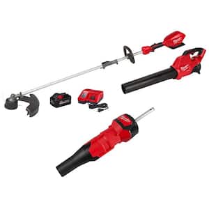 M18 FUEL 18-Volt Brushless Cordless Electric QUIK-LOK String Trimmer/Blower Combo Kit with Blower Attachment (3-Tool)