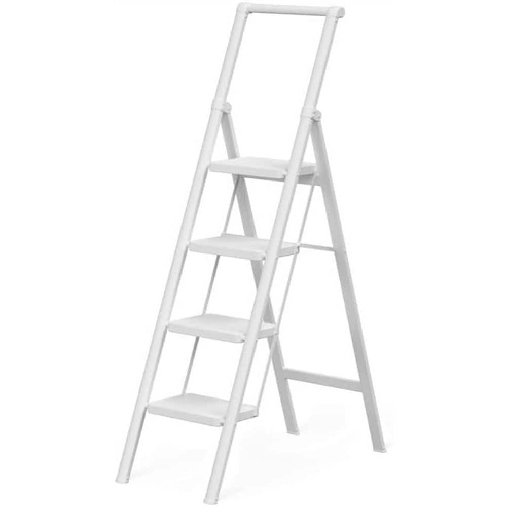 4 Step Ladder Folding Step Stool Stepladders with Anti-Slip and Wide Pedal 
