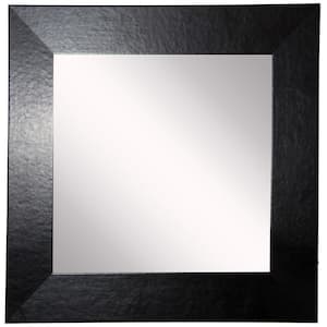 30 in. W x 30 in. H Framed Square Bathroom Vanity Mirror in Black