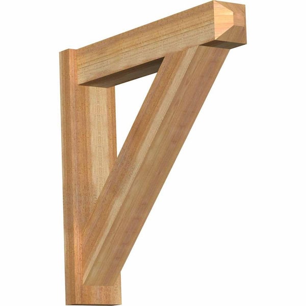 Ekena Millwork 6 in. x 28 in. x 28 in. Western Red Cedar Traditional Craftsman Rough Sawn Outlooker
