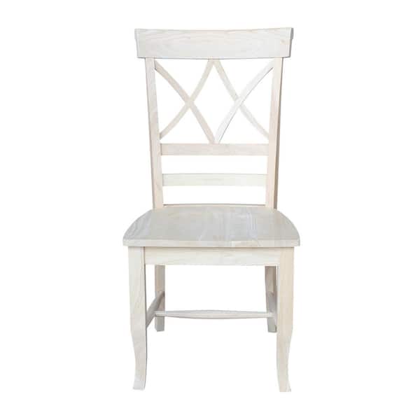 International Concepts Lacy Unfinished Wood Dining Chair (Set of 2)