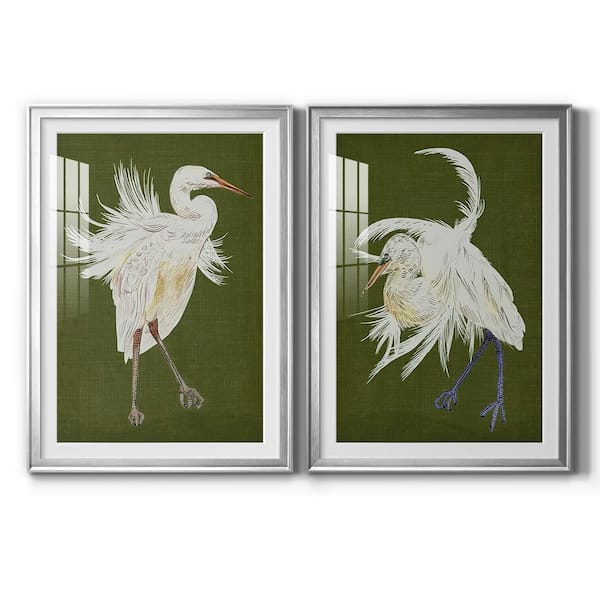 Wexford Home Heron Plumage III by Wexford Homes 2-Pieces Framed Abstract Paper Art Print 22.5 in. x 30.5 in.