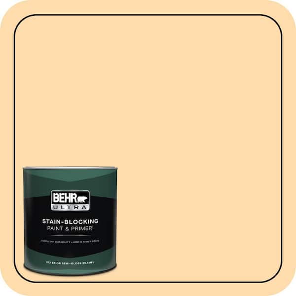 BEHR ULTRA 1 qt. #P240-2 Peach Glow Semi-Gloss Enamel Exterior Paint & Primer