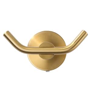 Stainless Steel Round Wall Mounted Bathroom Robe Hook in Gold