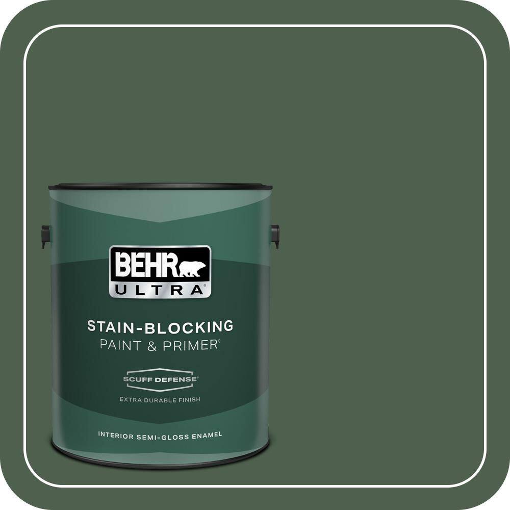 1 gal. #450F-7 Hampton Green Extra Durable Semi-Gloss Enamel Interior Paint & Primer price history on PriceWatchPro
