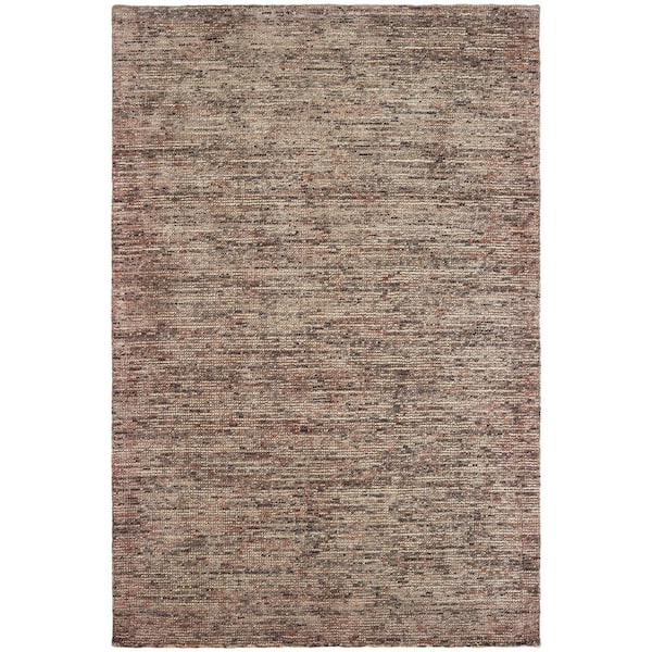 6 ft. x 9 ft. Pink Solid Color Washable Area Rug