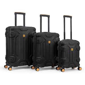HIKOLAYAE Big Cottonwood Nested Hardside Luggage Set in Black, 3