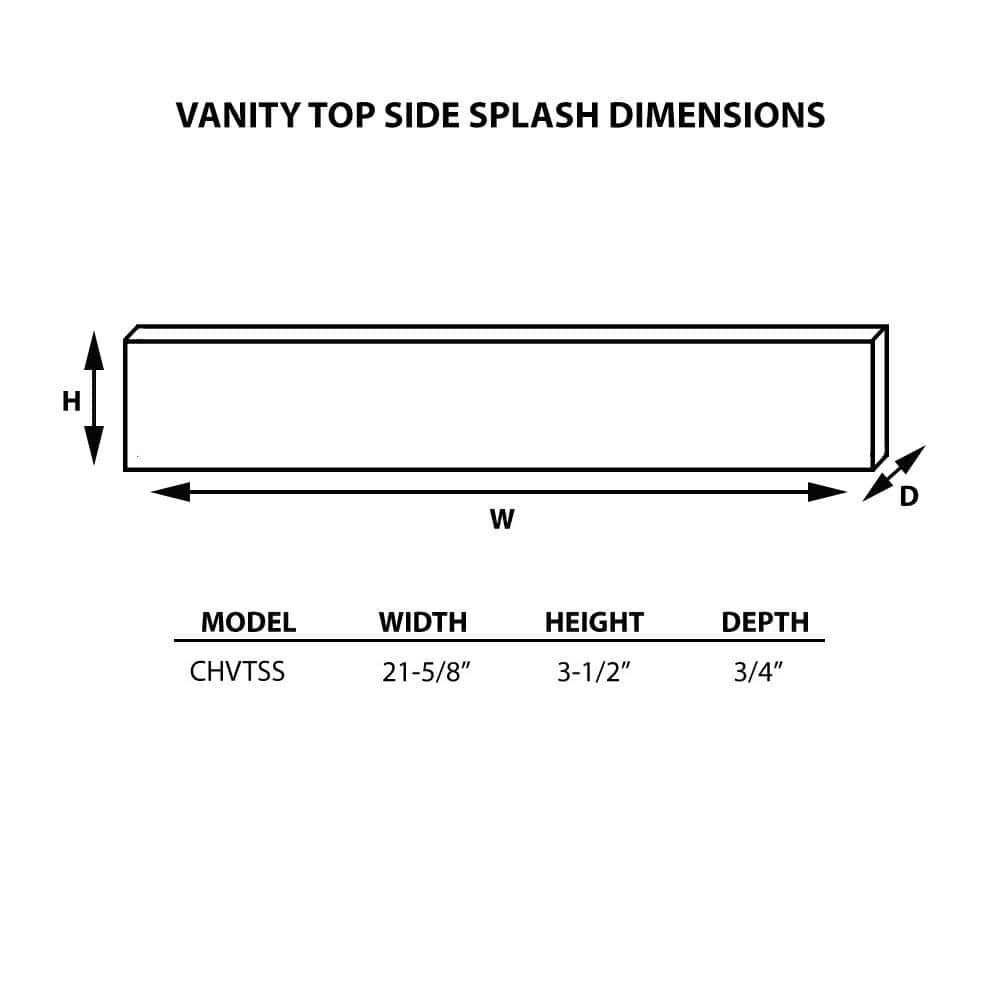 Bisque Polished Solid Surface Rectangular Vanity Side Splash