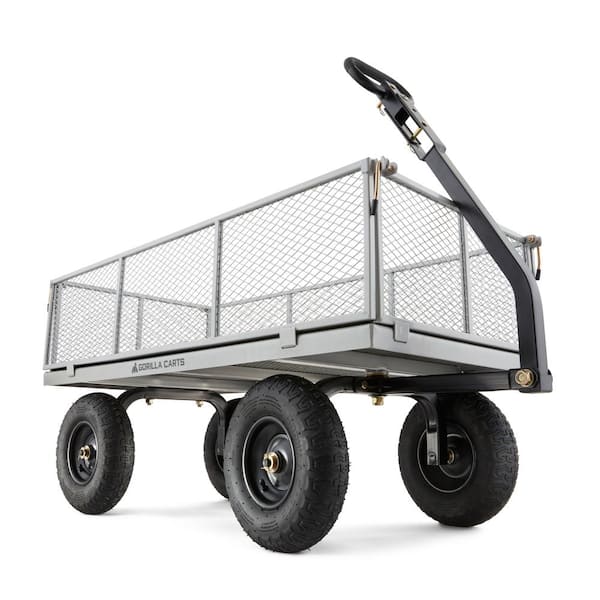 GORILLA CARTS 1,000 lb. Heavy-Duty Steel Utility Cart GOR1001-COM