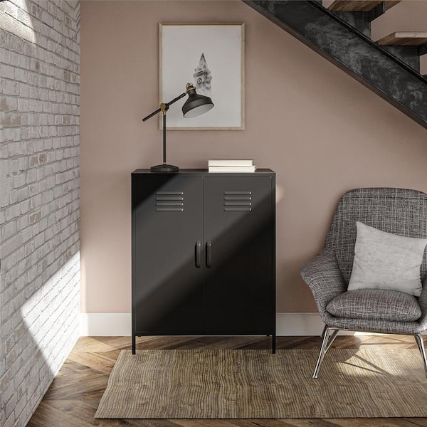 SystemBuild Evolution Bonanza Black 2-Door Metal Locker Storage Cabinet