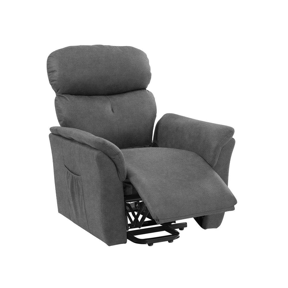 Polibi Gray Power Lift Chair Heat with Adjustable Massage for Elderly