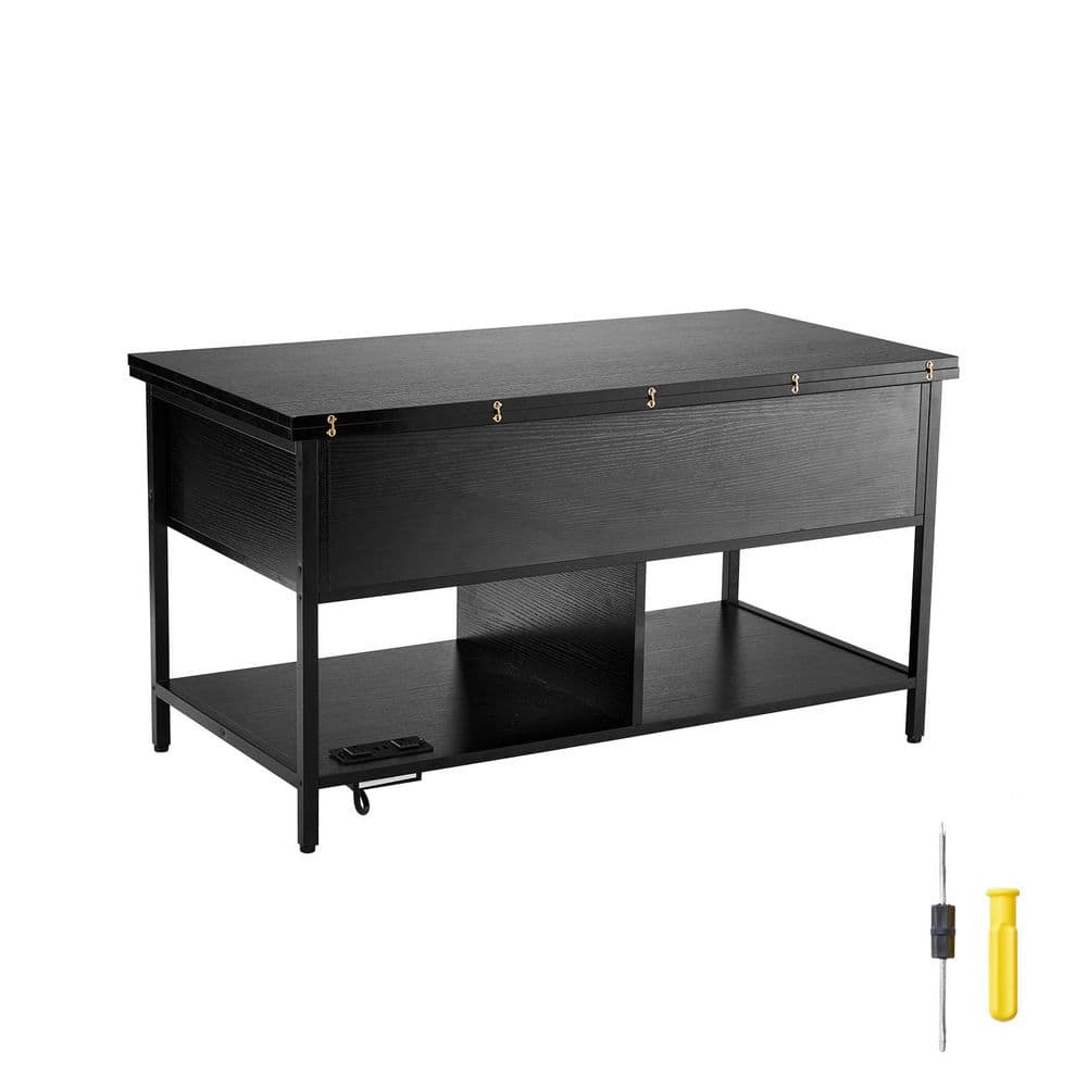Lift Top Coffee Table, 39.4in. Rectangle Coffee Table with Extra Storage Pockets, Flipable Coffee Table with Power Strip price history on PriceWatchPro
