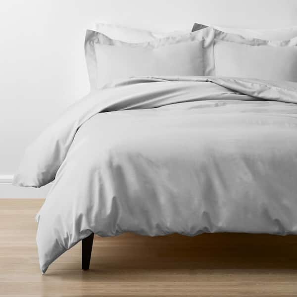 The Company Legends Hotel Silver, Hotel Egyptian Cotton 230 Thread Count Sateen White Duvet Cover