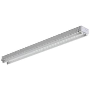 2-Light White Electronic Channel Fluorescent Strip Light