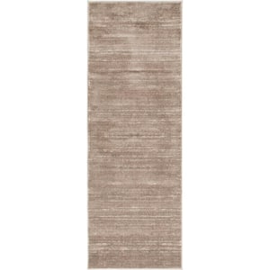 Uptown Collection Madison Avenue Brown 2' 2 x 6' 0 Runner Rug