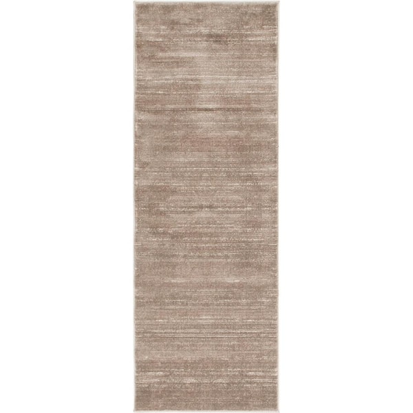 Jill Zarin Uptown Collection Madison Avenue Brown 2' 2 x 6' 0 Runner Rug