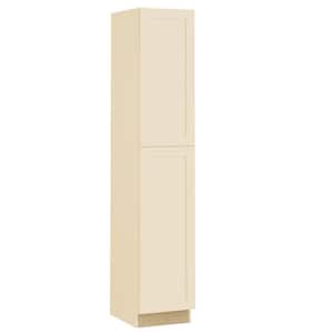 Newport Cream Painted Plywood Shaker Assembled Pantry Kitchen Cabinet Soft Close Left 18 in W x 24 in D x 90 in H