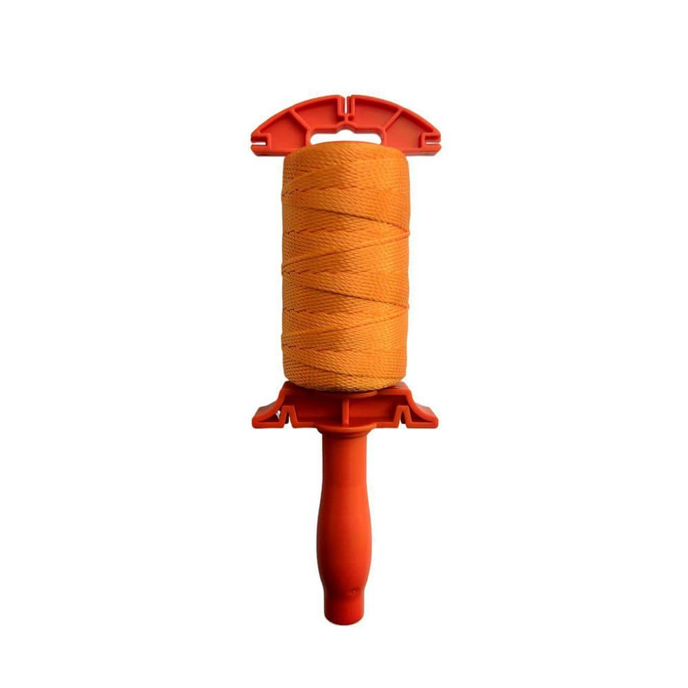 Everbilt 500 ft. 1/16 in. Twisted Mason Line Reel Polypropylene Orange ...