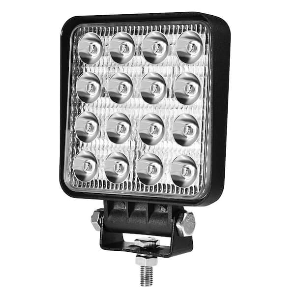 CIPACHO 4.25 in. 16-Light Black Square Outdoor Car Light 48W(1-Pack)