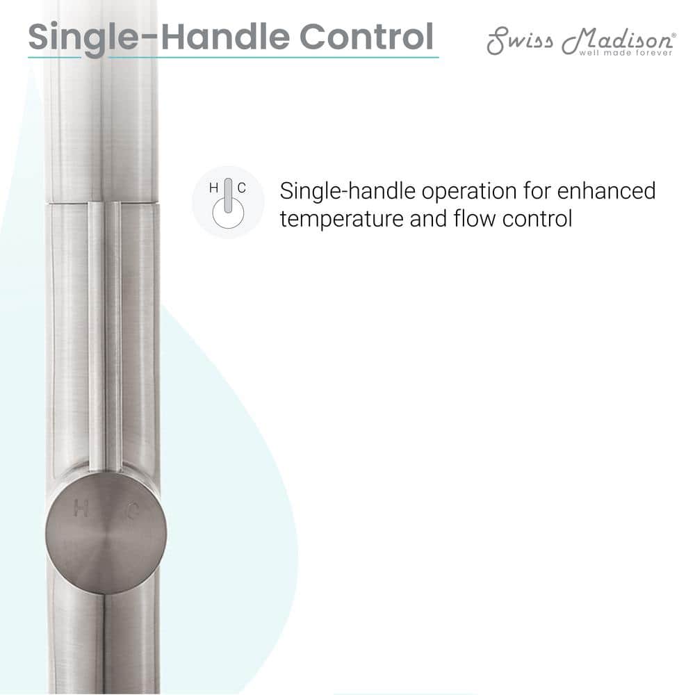 Brushed Nickel Single Handle Pull-Down Kitchen Faucet