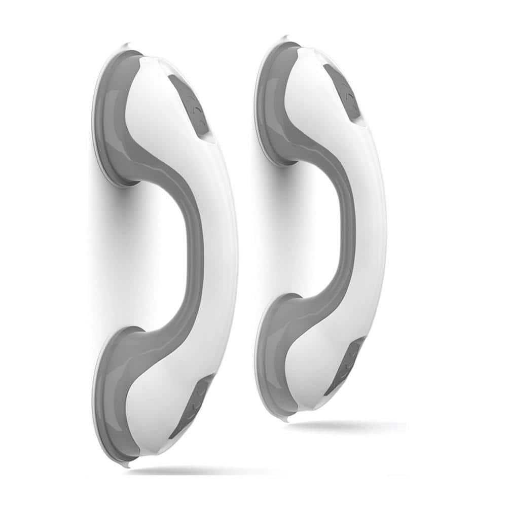 12 in. Concealed Screw Heavy-Duty Shower Grab Bars Safety Handrail, 350 lbs. Capacity in Grey (2-Pack) price history on PriceWatchPro