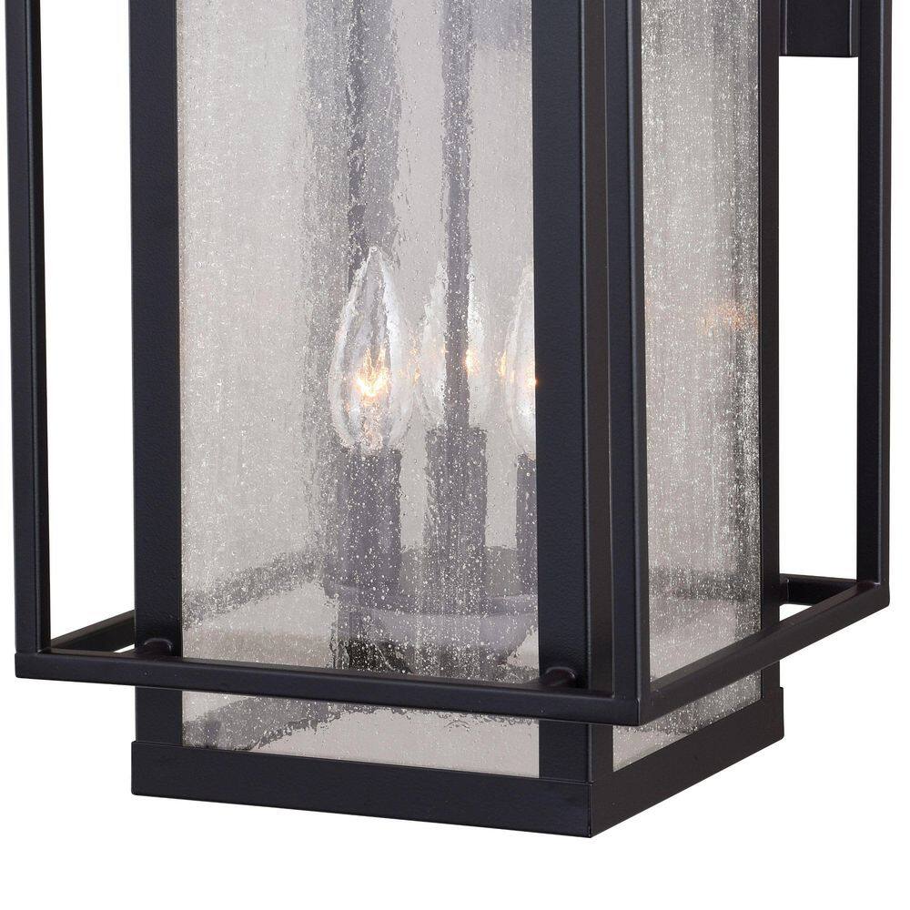 VAXCEL Hyde Park 3 Light Dusk to Dawn Bronze Mission Outdoor Wall Lantern Clear Glass - 3
