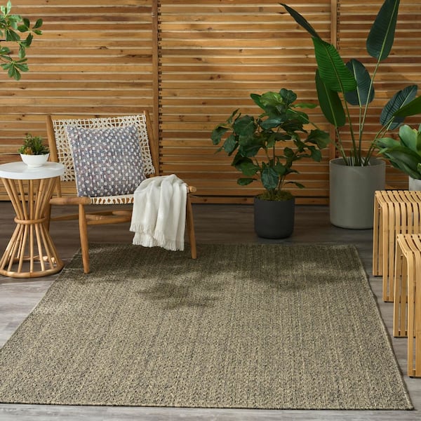 Tulum Olive 4 ft. x 6 ft. All-Over Design Contemporary Area Rug