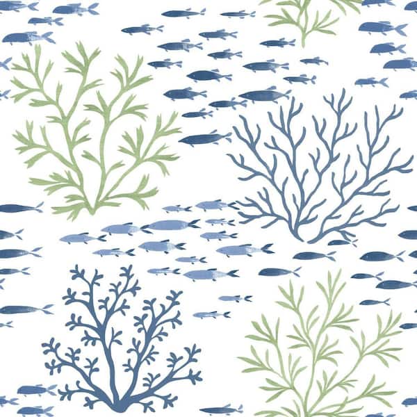 York Wallcoverings 56 sq. ft. Marine Garden Wallpaper