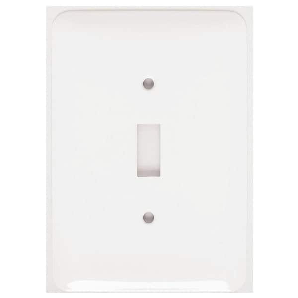 Mulberry White 1-Gang Toggle Wall Plate (1-Pack)