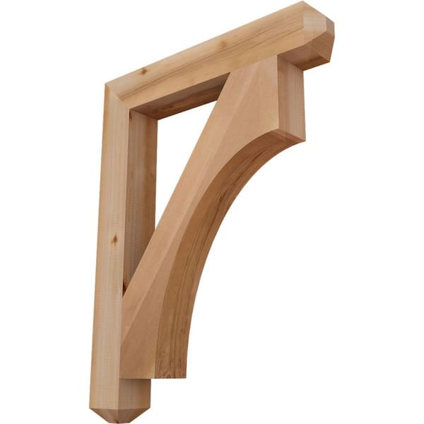 Ekena Millwork 3.5 in. x 34 in. x 26 in. Western Red Cedar Westlake Craftsman Smooth Bracket