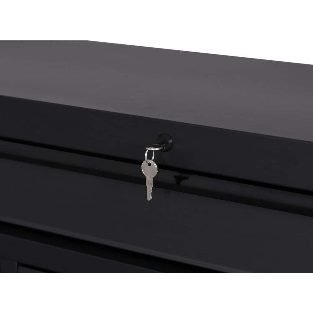 Husky - Brandclub - Heavy-Duty 52 in. 9-Drawer Matte Black Rolling