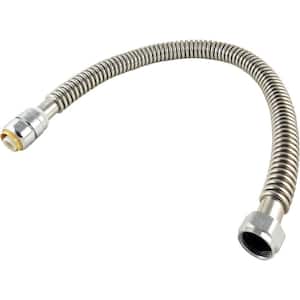 1 in. Push-to-Connect x 1 in. FIP x 24 in. Corrugated Stainless Steel Water Softener Connector