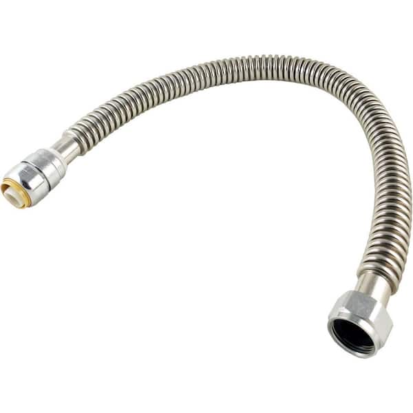 SharkBite 1 in. Push-to-Connect x 1 in. FIP x 24 in. Corrugated Stainless Steel Water Softener Connector