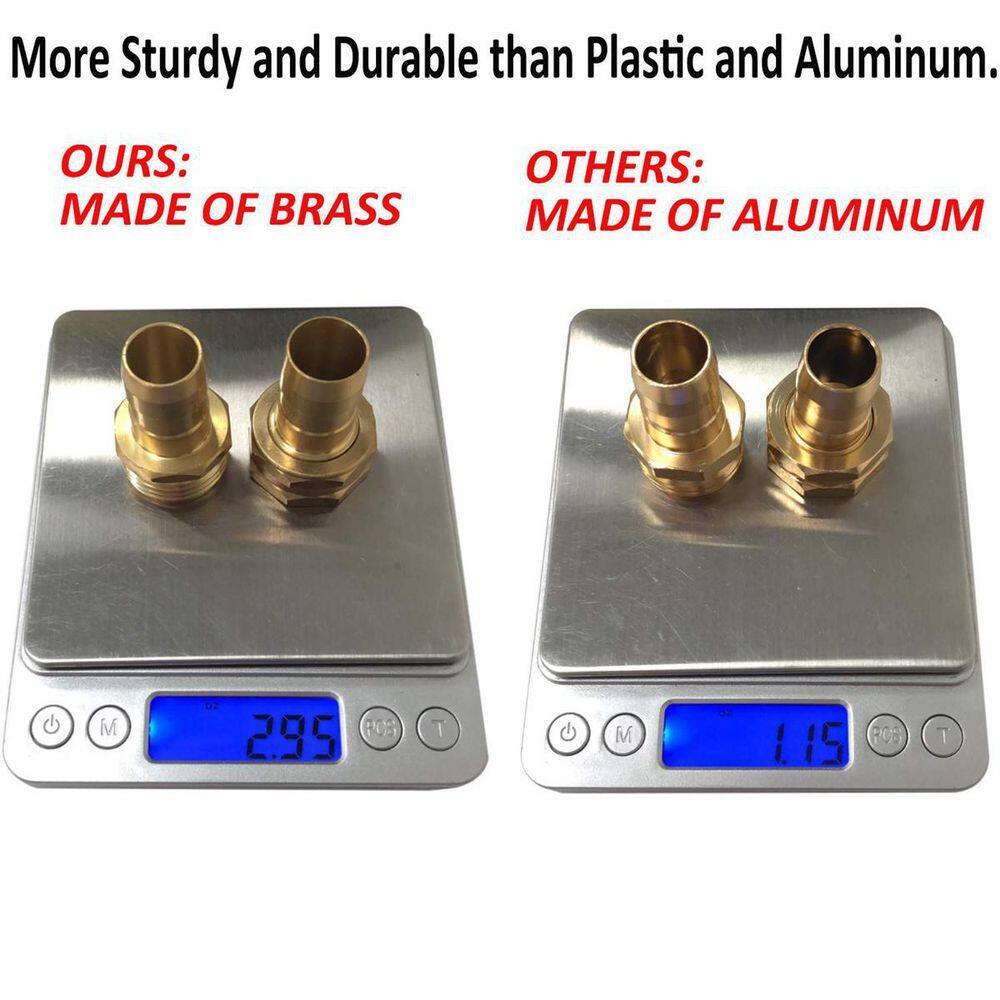 Solid Brass and Stainless Steel Hose Repair Kit, 4-Piece Set