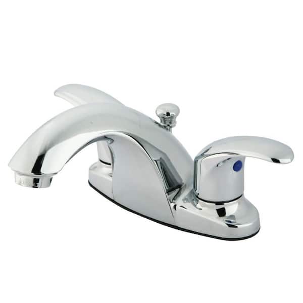 Kingston Brass Legacy 4 in. Centerset 2-Handle Bathroom Faucet with Plastic Pop-Up in Polished Chrome