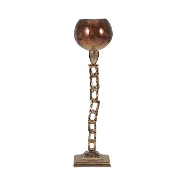 Liv & Skye 18 in. Gold Metal Tealight Candle Holder