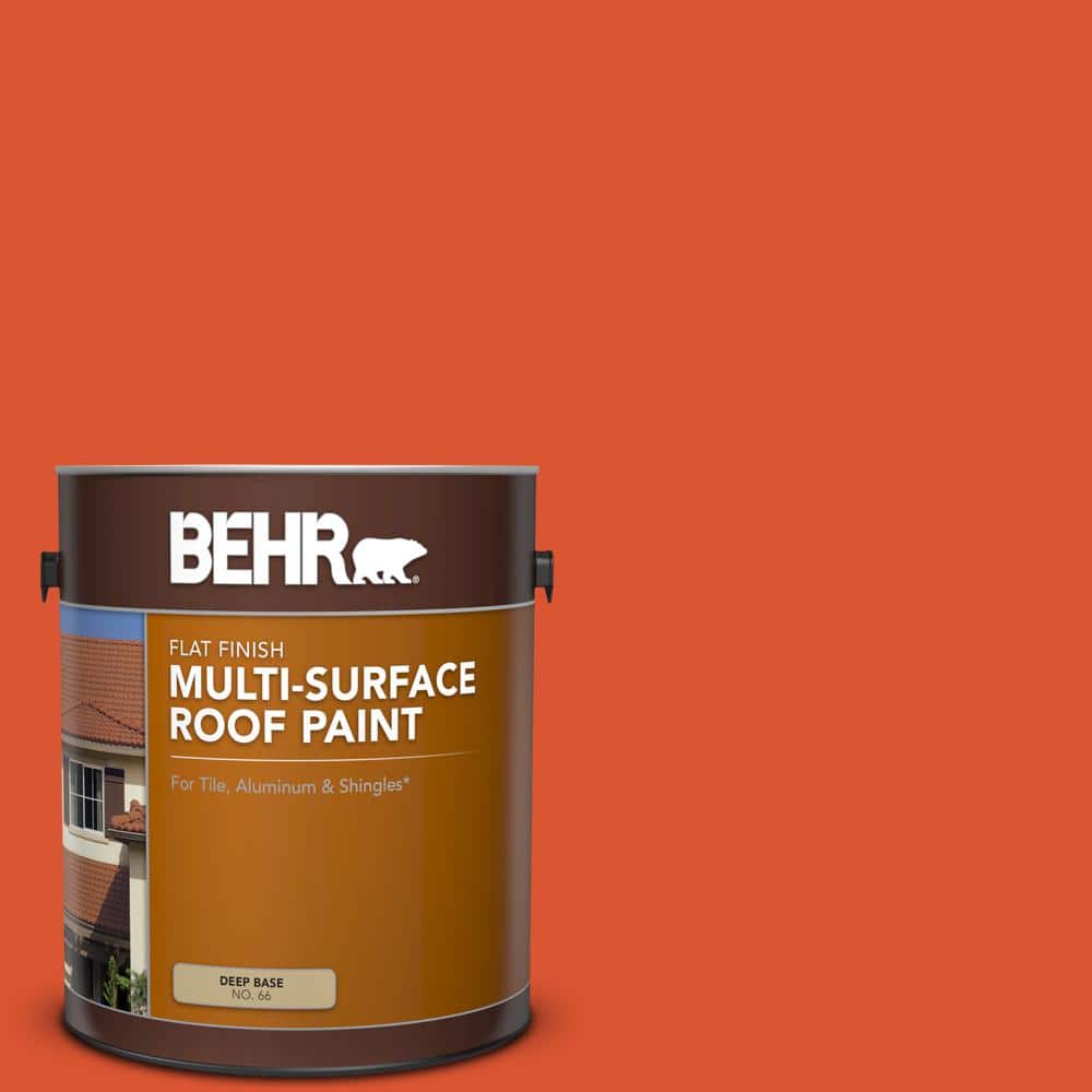 1 gal. #P190-7 Inferno Flat Multi-Surface Exterior Roof Paint