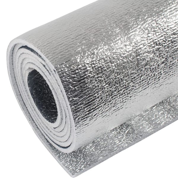 40 in. x 80 in. Double Side Foil Cold and Heat Shield Thermal Insulation, 5mm Reflective Insulation Foam Core Radiant