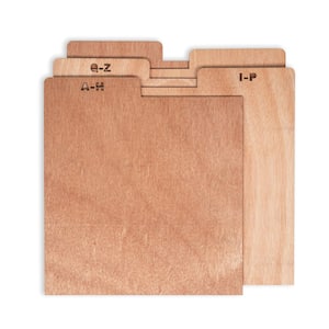 A-Z Wood Dividers for Crate in Natural