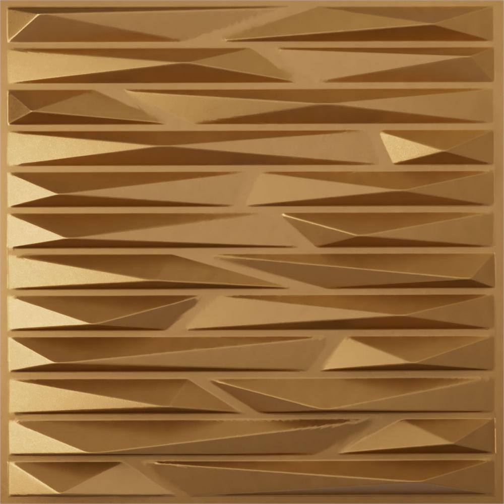 Ekena Millwork 19 5/8 in. x 19 5/8 in. Enterprise EnduraWall Decorative 3D Wall Panel, Gold