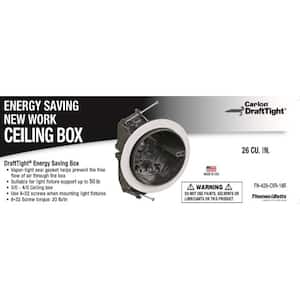 26 cu. in. New Work Non-Metallic Vapor Tight Electrical Ceiling Box