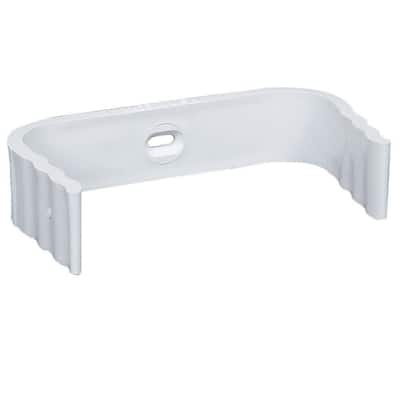 3 in. x 4 in. White Vinyl Downspout Band