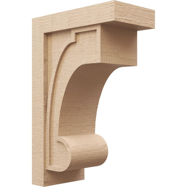 Ekena Millwork 10 in. x 30 in. x 20 in. Classic Alma Rough Cedar Woodgrain TimberThane Corbel, Primed Tan