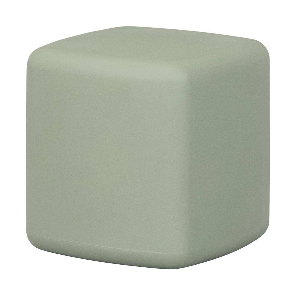 Sage Green Polyethylene Cubic Nightstand