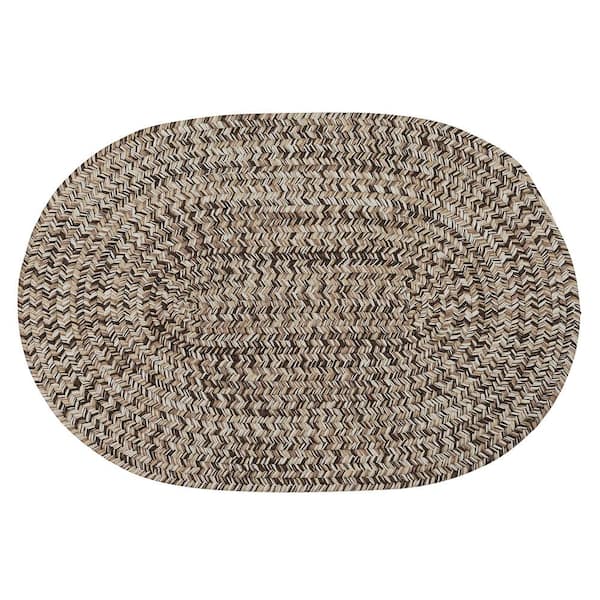 Colonial Mills Old Farm Natural 2 ft. x 3 ft. Tweed Indoor/Outdoor Oval Area Rug